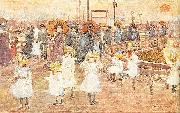 Maurice Prendergast South Boston Pier oil